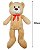 Urso de Pelúcia Grande Cappuccino Fizzy Toys com Laço Vermelho - Imagem 5