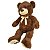 Urso de Pelúcia Grande Chocolate Fizzy Toys com Laço Dourado - Imagem 4