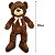 Urso de Pelúcia Grande Chocolate Fizzy Toys com Laço Dourado - Imagem 5