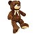 Urso de Pelúcia Grande Chocolate Fizzy Toys com Laço Dourado - Imagem 3