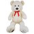 Urso de Pelúcia Grande Creme Fizzy Toys com Laço Vermelho - Imagem 2