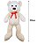 Urso de Pelúcia Grande Creme Fizzy Toys com Laço Vermelho - Imagem 5