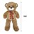 Urso de Pelúcia Fizzy Toys 73cm Marrom Pernas Longas com Laço Xadrez - Imagem 4