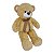 Urso de Pelúcia Fizzy Toys 73cm Bege Pernas Longas com Laço Xadrez - Imagem 2