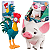 Kit Coleção Moana - Galo Hei Hei - Porco Puá - Imagem 1