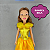 Boneca Bela Mini My Size Disney 55 Cm  Articulada Vinil - Imagem 5
