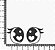 Recorte olhos cute em feltro - 10 Pares - Corte a laser - Imagem 1