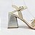 Sandalia off white detalhe prata salto prateado alto Divalentini - Imagem 2