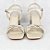Sandalia off white detalhe prata salto prateado alto Divalentini - Imagem 4