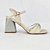 Sandalia off white detalhe prata salto prateado alto Divalentini - Imagem 1