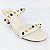 Tamanco off white salto medio tiras spike coloridos Divalentini - Imagem 3