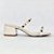 Tamanco off white salto medio tiras spike coloridos Divalentini - Imagem 1
