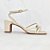 Sandalia off white com salto barra medio Divalentini - Imagem 1