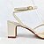 Sandalia off white com salto barra medio Divalentini - Imagem 2