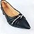 Scarpin preto salto bloco baixo tira strass Eduarda Porto - Imagem 3