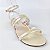 Sandalia rasteira off white metalizada Via Scarpa - Imagem 6