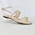 Sandalia rasteira off white metalizada Via Scarpa - Imagem 1
