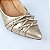Scarpin metalizado ouro light linha confort Eduarda Porto - Imagem 5