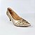 Scarpin metalizado ouro light linha confort Eduarda Porto - Imagem 3