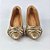 Scarpin metalizado ouro light linha confort Eduarda Porto - Imagem 4
