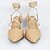 Scarpin nude semi aberto  Caminare Salto alto Flare - Imagem 5