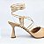 Scarpin nude semi aberto  Caminare Salto alto Flare - Imagem 2
