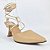 Scarpin nude semi aberto  Caminare Salto alto Flare - Imagem 3