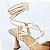 Scarpin nude semi aberto  Caminare Salto alto Flare - Imagem 4