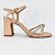 Sandalia nude strass salto bloco alto Latilier - Imagem 1