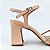 Sandalia nude strass salto bloco alto Latilier - Imagem 2