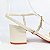 Sandalia salto médio Di Valentini Off white - Imagem 2