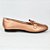 Sapatilha metalizada bronze rosé estilo mocassim metal strass Eduarda Porto - Imagem 3