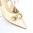 Slingback creme fivela salto fino Divalentini - Imagem 3