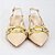 Slingback creme fivela salto fino Divalentini - Imagem 4