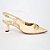 Slingback creme fivela salto fino Divalentini - Imagem 1