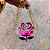 Cesta em Acrílico aplique Rosa 15x16x5 - Imagem 3