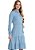Vestido Natália Malha Canelada Azul Hapuk - Imagem 2
