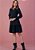 Vestido Manga Longa Crepe Preto Tatá Martello - Imagem 1