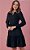 Vestido Manga Longa Crepe Preto Tatá Martello - Imagem 2