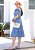 Vestido com Lastex na Cintura Azul Fagian - Imagem 2