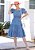 Vestido com Lastex na Cintura Azul Fagian - Imagem 3
