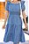Vestido com Lastex na Cintura Azul Fagian - Imagem 4