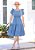 Vestido com Lastex na Cintura Azul Fagian - Imagem 1
