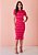 Vestido Eva Justo Listrado Vermelho Tatá Martello - Imagem 1