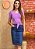 Blusa Tricot com Amarração na Frente Lilás Via Tolentino - Imagem 1