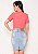 Saia Jeans Azul Claro Laura Rosa - Imagem 3
