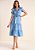 Vestido Jeans com Babados Azul Laura Rosa - Imagem 1