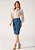 Saia Jeans com Detalhe de Transpasse Azul Laura Rosa - Imagem 1