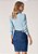Saia Jeans Tradicional Justa Azul Laura Rosa - Imagem 2