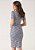 Vestido Justo Malha Tweed Azul Laura Rosa - Imagem 2